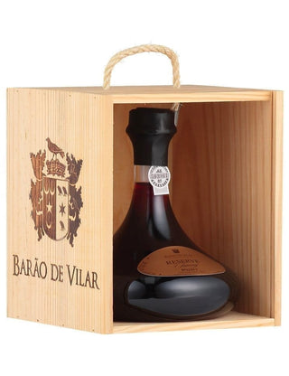 A Bottle of Barão de Vilar Tawny Reserve Decanter with Wood Box