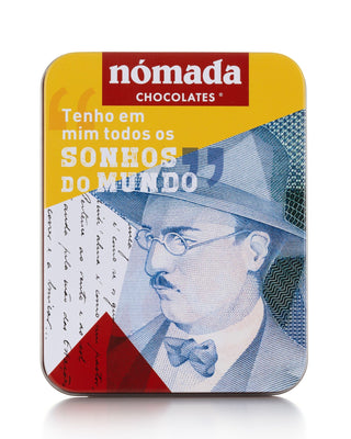 Lata de Chocolate "Fernando Pessoa" Nómada Chocolates 50g