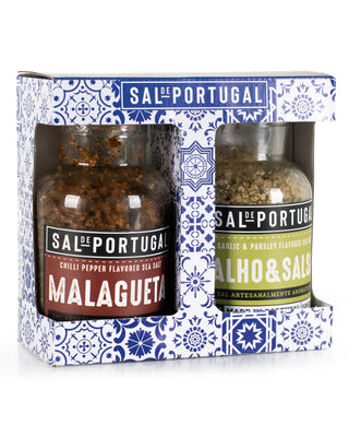 Coffret Sal c/Alho e Salsa e Sal c/Piri-Piri Sal de Portugal 300g