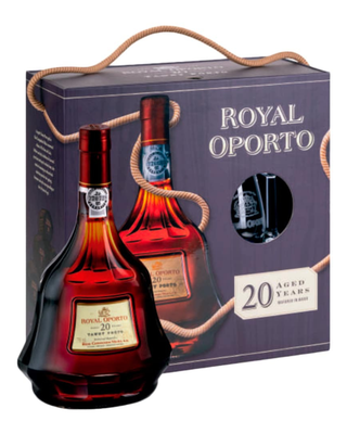 Vinho do Porto Royal Oporto 20 Anos 75 cl c/2 cálices