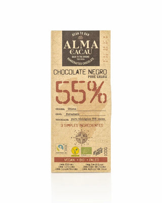 Chocolate Negro BIO 55% Cacau Alma do Cacau 100 g (imagem apenas demonstrativa)