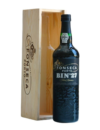 A Bottle of Fonseca Bin 27 with Wooden Box